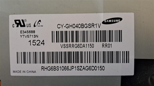 Samsung UE40J5100 CY-GH040BGSR1V Display